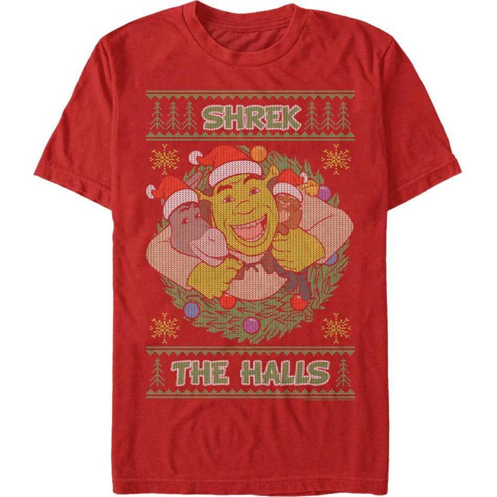 Shrek The Halls Faux Ugly Christmas Sweater Shrek Tshirt